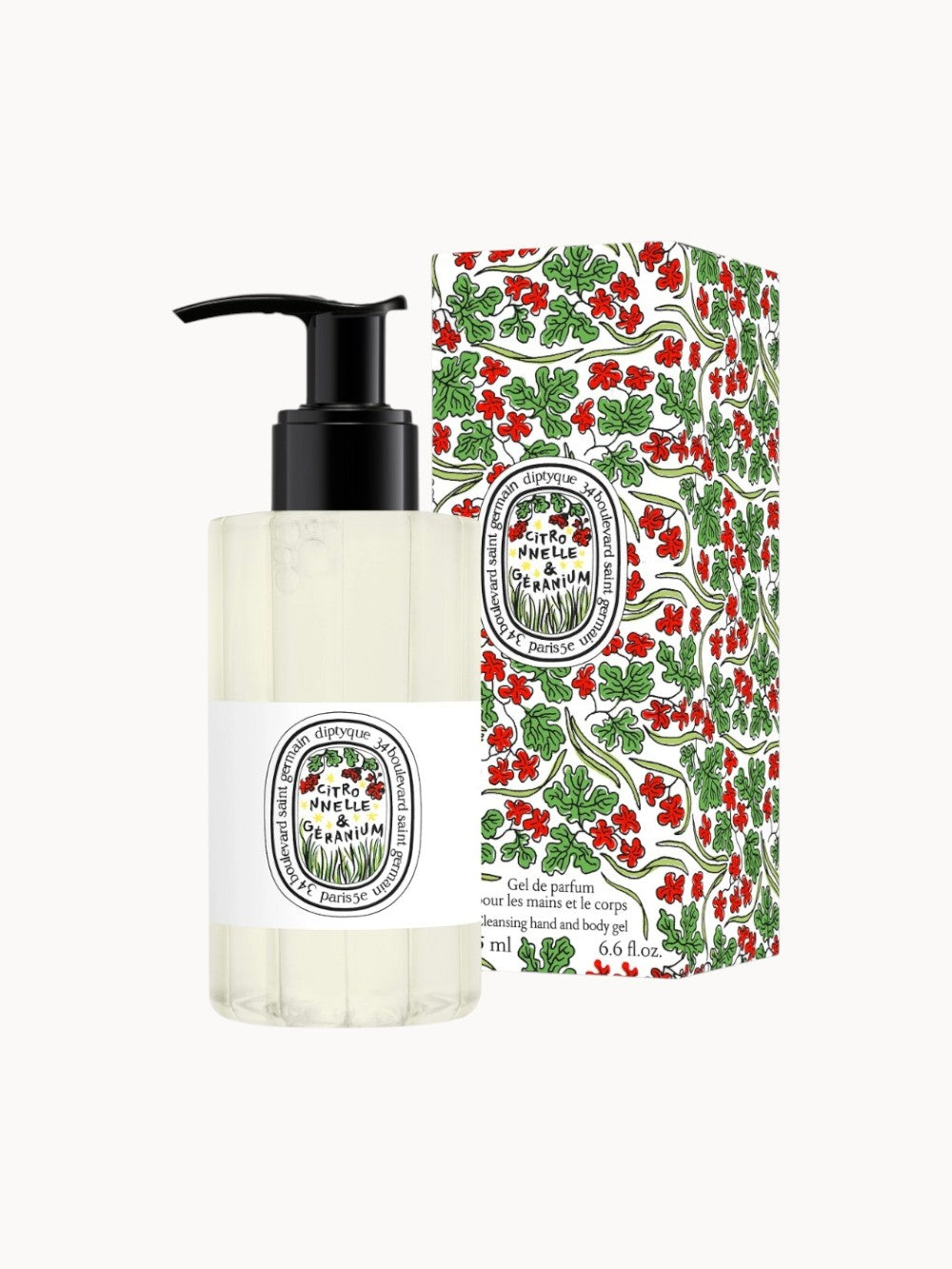 Lemongrass & Geranium - Perfumed wash gel for hands and body
