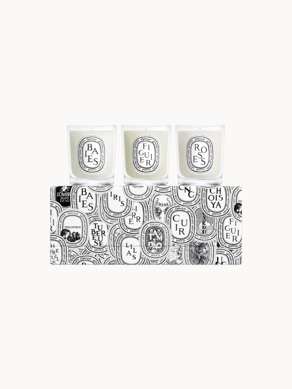 Μίνι κεριά σετ - baies, figuier, τριαντάφυλλα