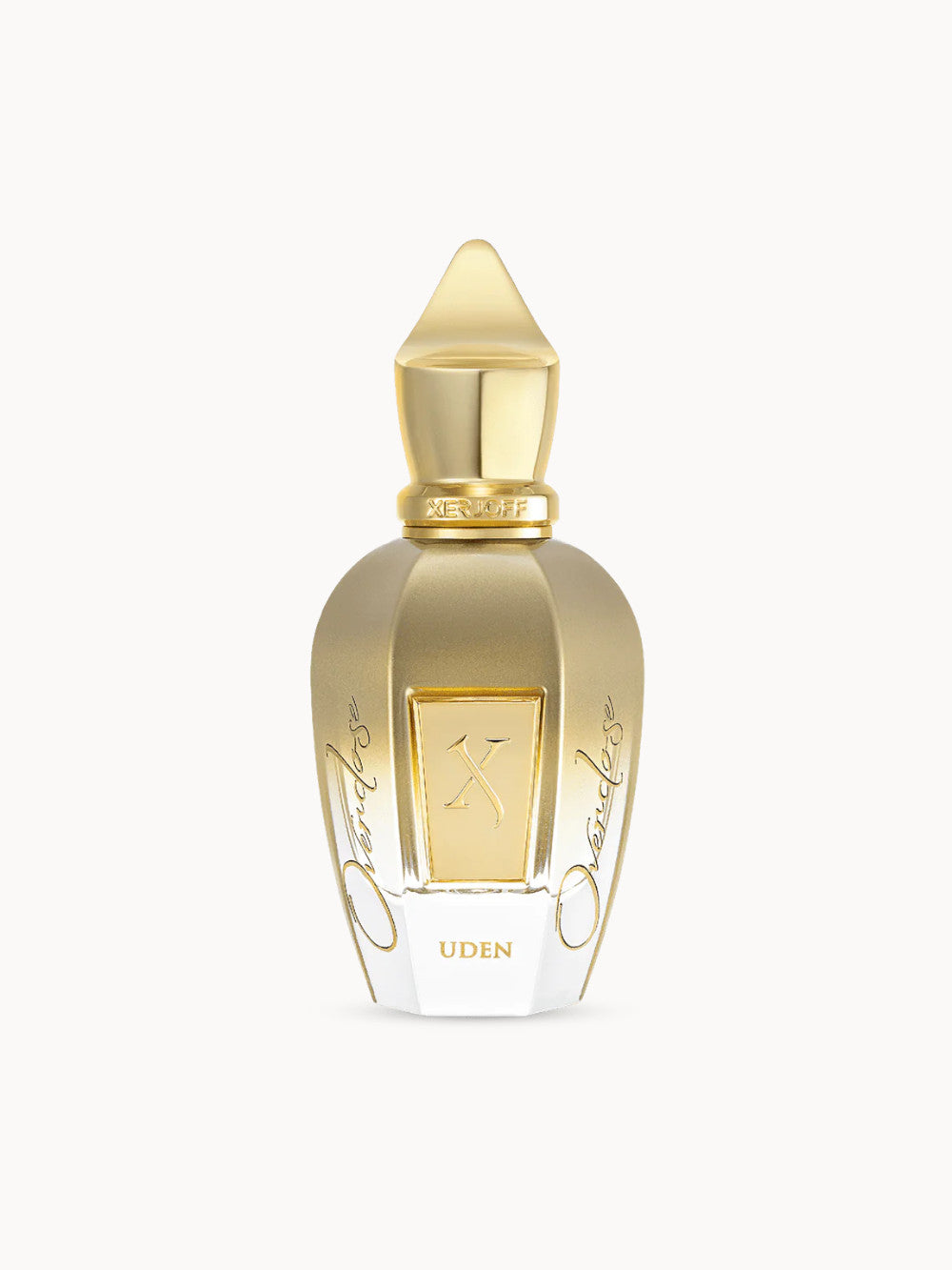 Xerjoff Uden Overdose – die kraftvolle Neuinterpretation des Klassikers Uden mit frischer Zitrone, würzigem Ingwer und warmer Amber-Basis.