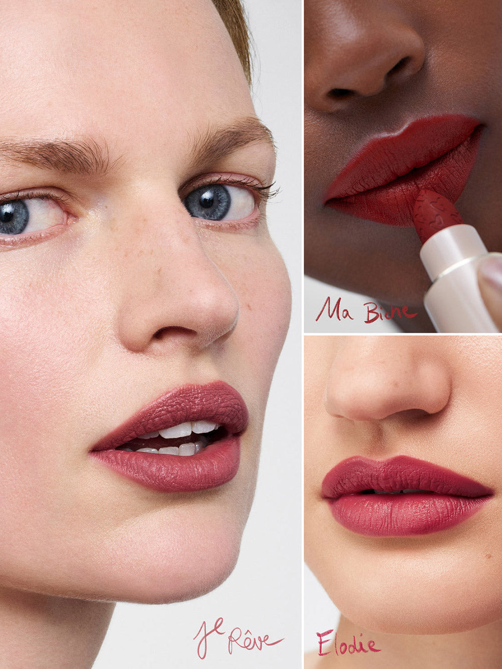 Pequeña gamuza de labios mate trío de lápiz labial