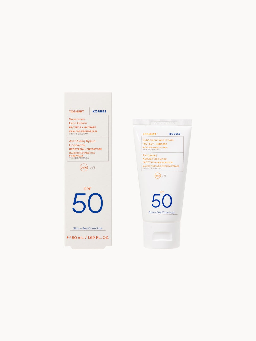 YOGHURT crema solar para la cara SPF50