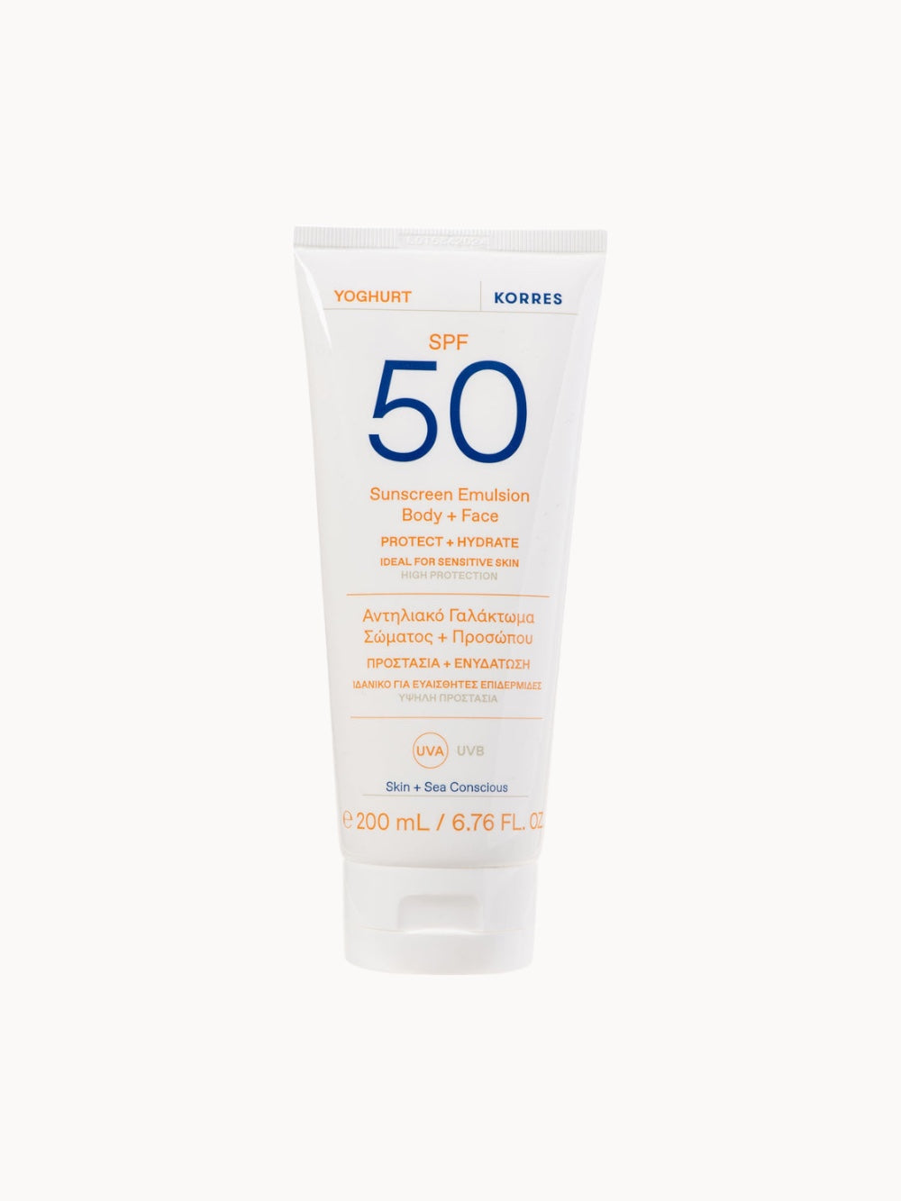 YOGHURT emulsión de protección solar para cuerpo y rostro SPF50