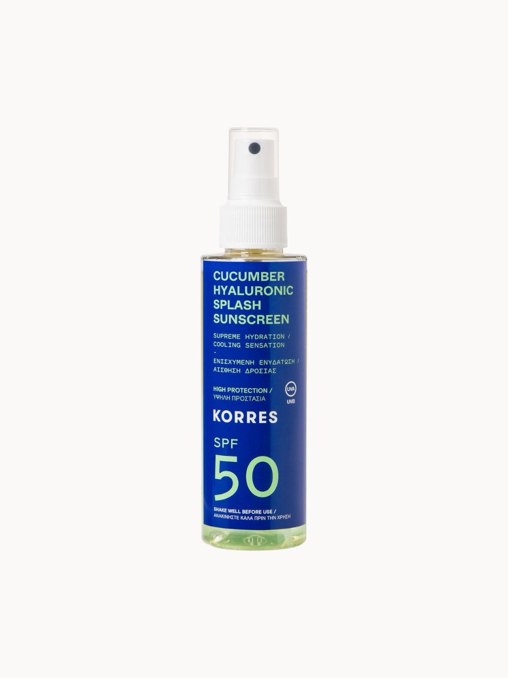 Cucumber Hyaluronic Splash Spray solaire visage+corps SPF50