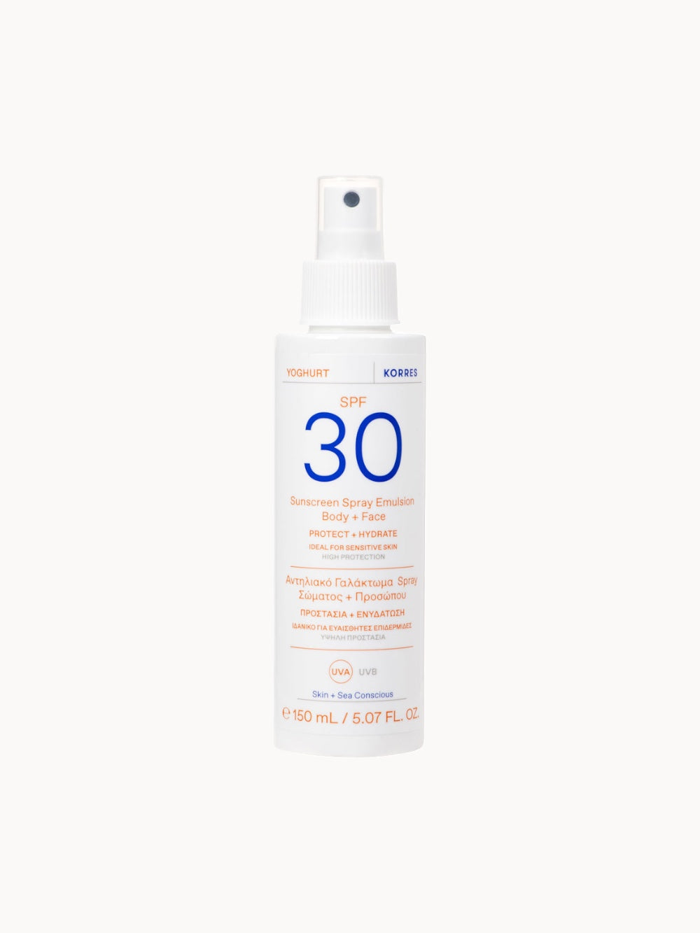 YOGHURT emulsión solar en spray para rostro y cuerpo SPF30 